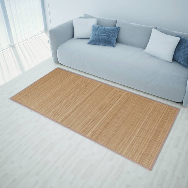 Tapete retangular bambu 120 x 180 cm castanho-Tapetes-Home Retail