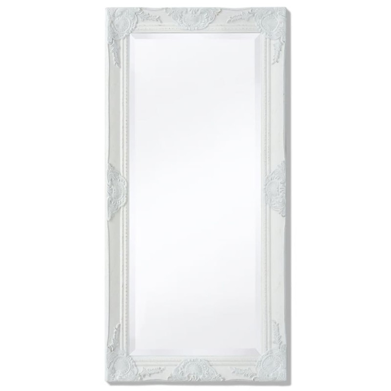 Espelho de parede, estilo barroco, 100x50 cm, branco-Espelhos-Home Retail