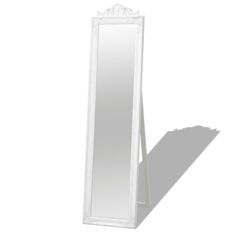 Espelho de pé estilo barroco 160x40 cm branco-Espelhos-Home Retail