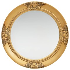 Espelho de parede estilo barroco 50 cm dourado