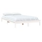 Estrutura cama de casal pequena 120x190 cm pinho maciço branco