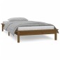 Estrutura de cama c/ luzes LED 90x200 cm madeira castanho mel