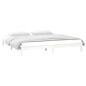 Estrutura de cama c/ LED 140x190 cm branco