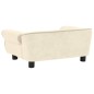 Sofá para cães 72x45x30 cm pelúcia cor creme