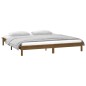 Estrutura cama casal pequena +LEDs 120x190 cm madeira castanho