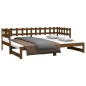 820736  Sofá-cama puxar 2x(80x200) cm pinho maciço castanho mel