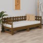 820736  Sofá-cama puxar 2x(80x200) cm pinho maciço castanho mel