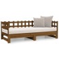 820736  Sofá-cama puxar 2x(80x200) cm pinho maciço castanho mel