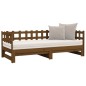 820736  Sofá-cama puxar 2x(80x200) cm pinho maciço castanho mel