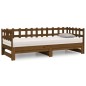 820736  Sofá-cama puxar 2x(80x200) cm pinho maciço castanho mel