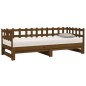 820736  Sofá-cama puxar 2x(80x200) cm pinho maciço castanho mel