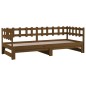 820736  Sofá-cama puxar 2x(80x200) cm pinho maciço castanho mel