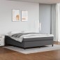 Estrutura de cama 180x200 cm couro artificial cinzento