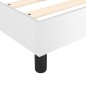 Estrutura de cama 140x190 cm couro artificial branco