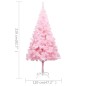 Árvore Natal artificial pré-iluminada c/ bolas PVC rosa