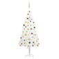 Árvore Natal artificial pré-iluminada c/ bolas 210 cm branco