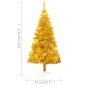 Árvore Natal artificial pré-iluminada c/bolas 150cm PET dourado