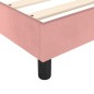 Estrutura de cama 140x200 cm veludo rosa