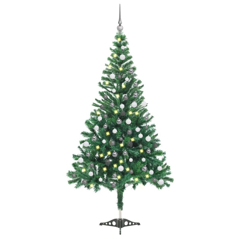 Árvore de Natal artificial pré-iluminada com bolas 230 ramos-Árvores de Natal-Home Retail