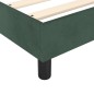 Estrutura de cama 120x200 cm veludo verde-escuro