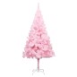 Árvore Natal artificial pré-iluminada c/ bolas PVC rosa