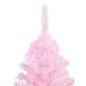 Árvore Natal artificial pré-iluminada c/ bolas PVC rosa