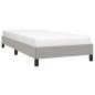 Estrutura de cama 90x200 cm tecido cinza-claro