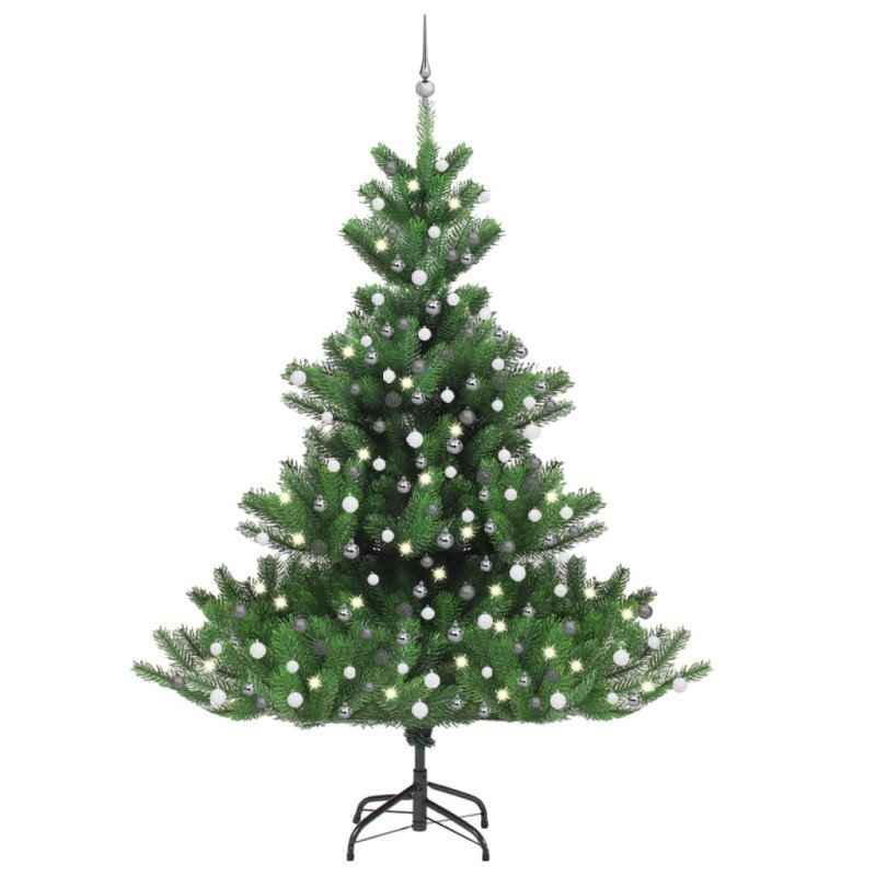 Árvore Natal artificial LEDs/bolas 240cm abeto caucasiano verde-Árvores de Natal-Home Retail