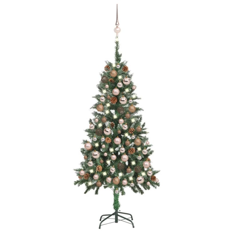 Árvore Natal artificial pré-iluminada c/ bolas e pinhas 150 cm-Árvores de Natal-Home Retail