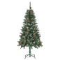 Árvore Natal artificial pré-iluminada c/ bolas e pinhas 150 cm