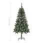 Árvore Natal artificial pré-iluminada c/ bolas e pinhas 150 cm