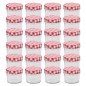 Frascos de vidro com tampas brancas e vermelhas 24 pcs 110 ml