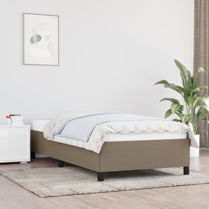 Estrutura de cama 100x200 cm tecido cinza-acastanhado-Camas e estruturas de camas-Home Retail