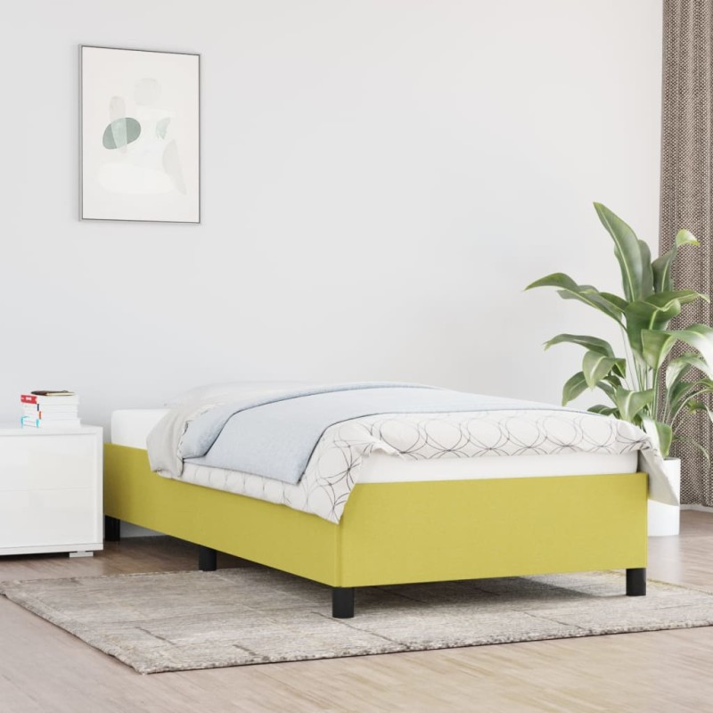 Estrutura de cama em tecido 80x200 cm verde-Camas e estruturas de camas-Home Retail