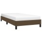 Estrutura de cama 90x190 cm tecido castanho-escuro