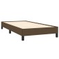 Estrutura de cama 90x190 cm tecido castanho-escuro