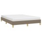 Estrutura de cama 140x190 cm tecido cinza-acastanhado