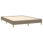 Estrutura de cama 140x190 cm tecido cinza-acastanhado