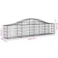 Cestos gabião arqueados 10pcs 200x30x40/60 cm ferro galvanizado