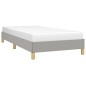 Estrutura de cama 90x200 cm tecido cinza-claro