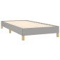 Estrutura de cama 90x200 cm tecido cinza-claro