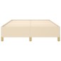 Estrutura de cama 140x190 cm tecido cor creme