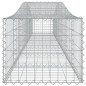 Cestos gabião arqueados 2 pcs 400x50x40/60 cm ferro galvanizado