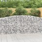 Cestos gabião arqueados 3pcs 400x50x100/120cm ferro galvanizado