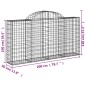 Cestos gabião arqueados 15 pcs 200x30x100/120 ferro galvanizado