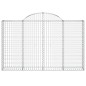 Cestos gabião arqueados 13 pcs 200x30x120/140 ferro galvanizado