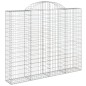 Cestos gabião arqueados 4pcs 200x30x160/180cm ferro galvanizado