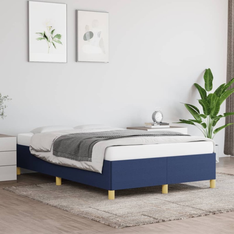 Estrutura de cama 120x200 cm tecido azul-Camas e estruturas de camas-Home Retail