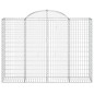 Cestos gabião arqueados 14 pcs 200x50x140/160 ferro galvanizado