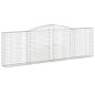 Cestos gabião arqueados 2pcs 400x30x120/140cm ferro galvanizado